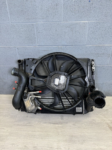 11-12 BMW E90 E92 E93 335 N55 Electric Engine Radiator Condenser Cooling Fan