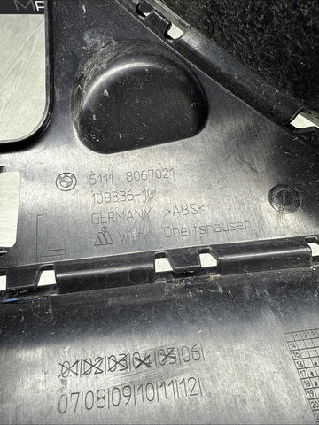 15-19 BMW F87 M2 LEFT GRILLE GRILL PLASTIC BUMPER INSERT 51118067021 OEM