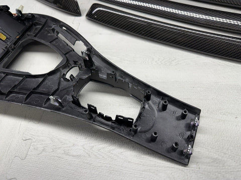 08-13 BMW E92 E93 M3 Interior Trim Set Console Dash Door Gloss Carbon Fiber