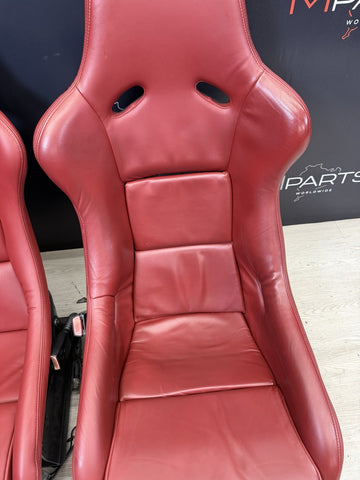 BMW E46 M3 01-06 Recaro Pole Position CS Seats Reupholstered Imola Red  *Notes*