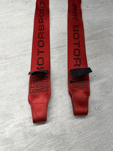BMW E36 M3 RED MOTORSPORT UPPER FRONT BELT. LEFT + RIGHT *Notes*