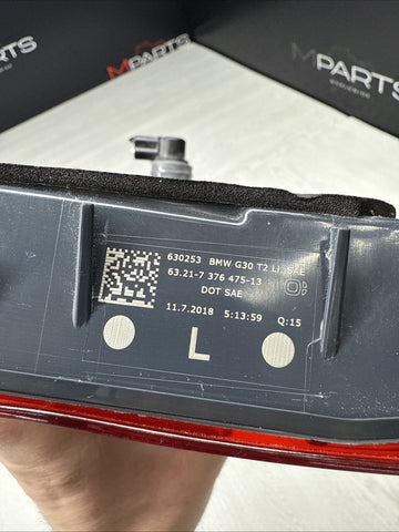 2017-2020 BMW G30 F90 M5 M550I 540I REAR LEFT INNER TAILLIGHT LIGHT LID OEM