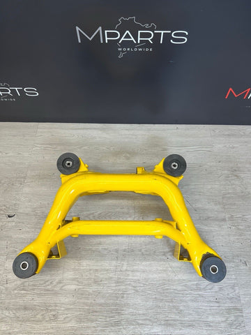 01-06 BMW E46 M3 REAR SUSPENSION SUBFRAME AXLE CARRIER CRADLE YELLOW