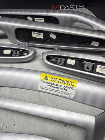 01-06 BMW E46 3 Series M3 Coupe Interior Armrests Trim Set Aluminum *Tab