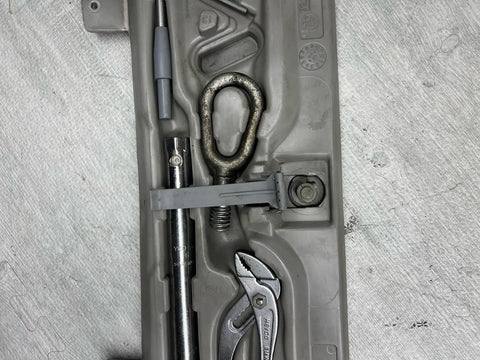 BMW E36 323 325 328 M3 Rear Trunk Emergency Spare Tire Tool Kit + Tools OEM