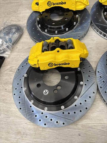 01-06 BMW E46 M3 BREMBO Big Brake Kit Yellow Calipers Rotors Set NEW Plug Play