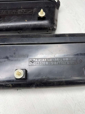 BMW 94-99 E36 Coupe Convertible Door Panel Pockets Black Set OEM