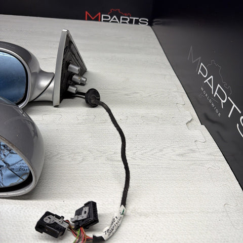 01-06 BMW E46 M3 Side View Door Mirrors Pair Titanium Silver *Notes*
