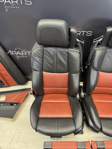 08-13 BMW E93 M3 OEM Complete Convertible Interior Seats Fox Red Black *Notes*
