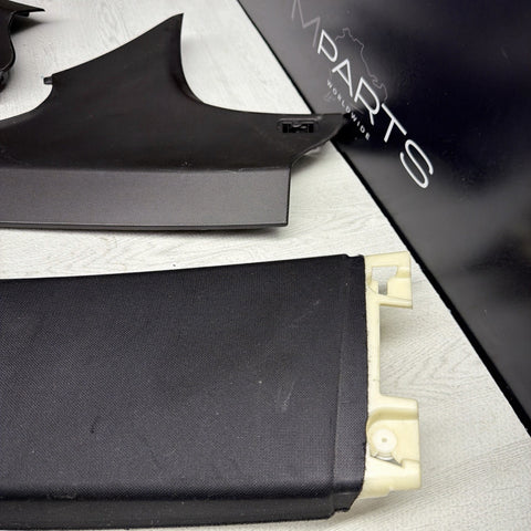 BMW E90 M3 08-11 SEDAN ABC BLACK PILLAR INTERIOR TRIM PANEL SET OEM