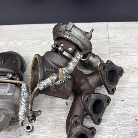 OEM BMW F80 F82 F83 F87 M2 M3 M4 S55 Engine Turbos Turbocharger Set 60k Miles