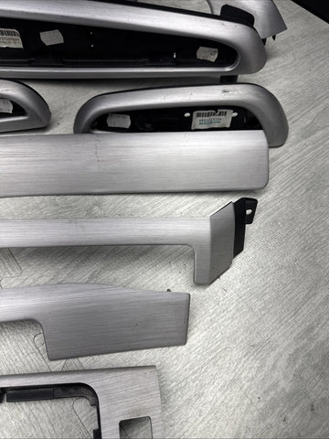 01-06 BMW E46 M3 Convertible Interior Armrests Trim Set Brushed Aluminum *Notes*