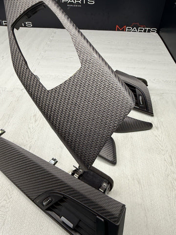2016 - 2020 BMW F87 M2 CARBON FIBER FRONT INTERIOR TRIM PANEL SET OEM 8073751