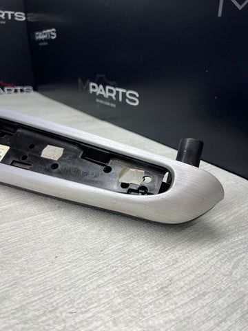 01-06 BMW E46 M3 Brushed Aluminum/Black Door Trim Armrest Right Front Passenger