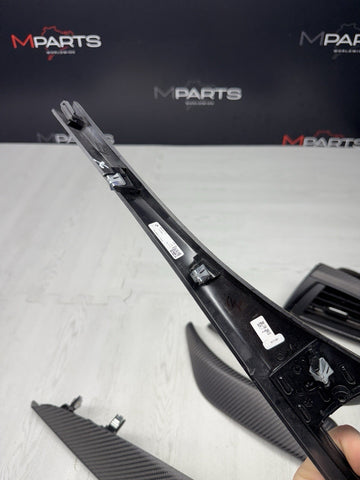 2016 - 2020 BMW F87 M2 CARBON FIBER FRONT INTERIOR TRIM PANEL SET OEM 8073751