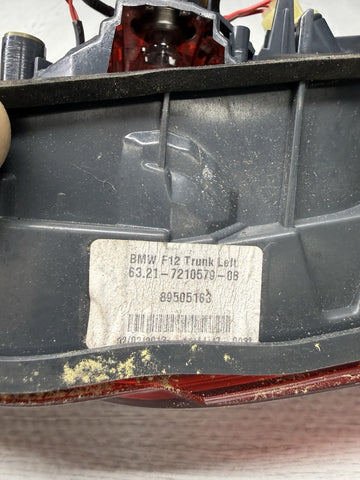 12-18 BMW F06 F12 F13 6-Series Rear Left Driver Side Inner Tail Light Lamp OEM