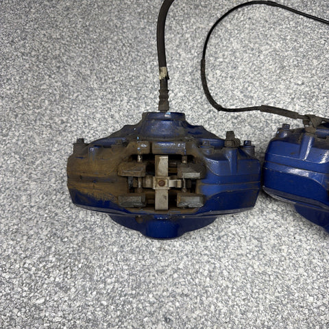 BMW 15-20 F80 F82 F83 M3 M4 Rear Brake Calipers OEM Blue