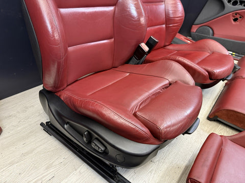 01-06 BMW E46 M3 Coupe Interior Heated Seats & Panels Imola Red
