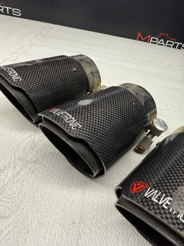Valvetronic Designs 76mm Carbon Fiber Exhaust Tips Universal