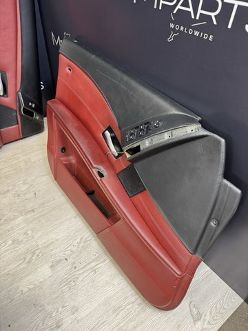 06-10 BMW E60 M5 Interior Front Seats Panels Cards Complete Red Indianapolis