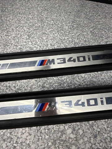20-22 OEM BMW G20 M340 Front Door Sill Scuff Plates Covers Trims
