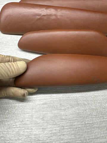 01-06 BMW E46 M3 Convertible Door Upper Arm Rest Armrest Pads Cinnamon *Damaged*