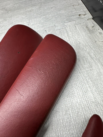 01-06 BMW E46 M3 Convertible Door Upper Arm Rest Armrest Pads Imola Red *Notes*