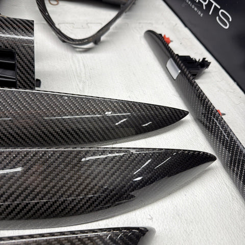 06-07 OEM BMW E63 E64 M6 Front Rear Door Dash Center Console Carbon Trim *Notes*