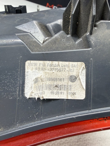 12-19 OEM BMW F06 F12 F13 640 650 M6 Rear Left Outer Tail Light OEM 7210577