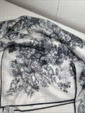 NEW Christian Dior Silk Scarf W Belt 540 Bleu Marine 22JOU120I602