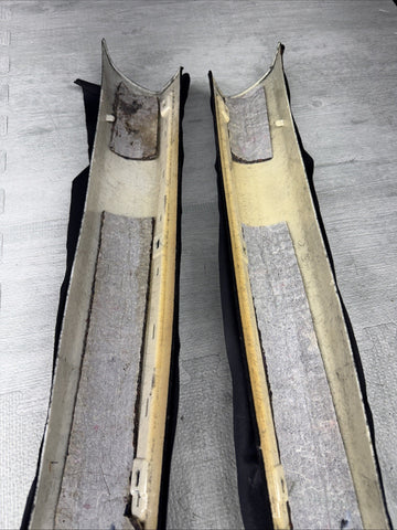 2001-2006 BMW M3 E46 Coupe Front Left Right A Pillar Trim Cover Black OEM