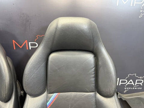 95-99 BMW E36 M3 COUPE SPORT VADER SEATS BLACK LEATHER OEM SET