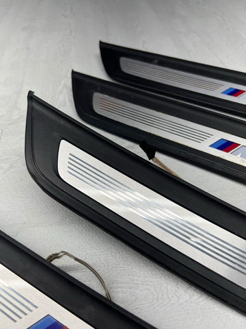 18-23 OEM BMW F90 M5 Door Sills Illuminated Covers Trims Scuff Plates SET