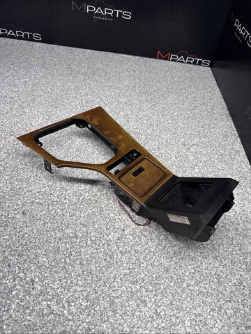 BMW E39 530i Wood Center Console Shifter Plate, Ashtray & Cover