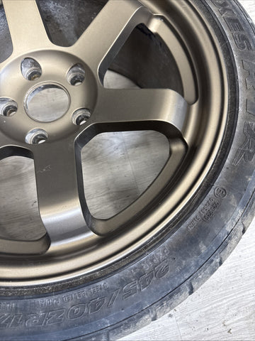17x9 MATTE BRONZE TE37 STYLE WHEELS FITS HONDA CIVIC EG EK S2000