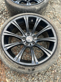 06-10 BMW E60 M5 Style 166M Genuine Wheels Rims 36117834626 19x9.5 19x8.5 Black