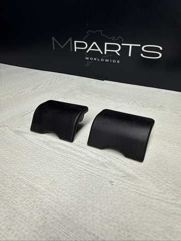 BMW E46 325 330 M3 COUPE REAR SEATBELT COVERS CAPS 7009902 52207009903 BLACK OEM