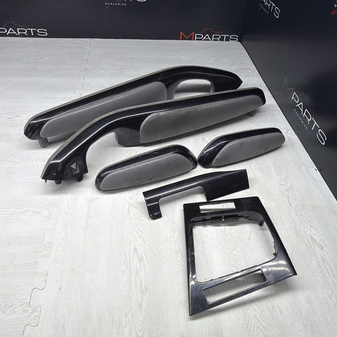 01-06 BMW E46 M3 Convertible Interior Armrests Trim Set Piano Black *Notes*