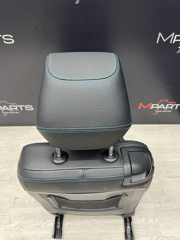 16-18 BMW F87 M2 Coupe Interior Front Right Passenger Seat Black Blue Stitching