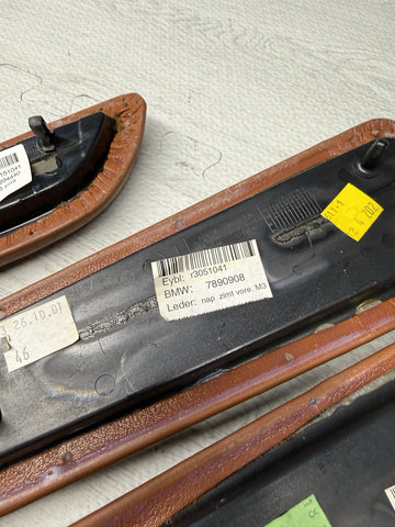 01-06 BMW E46 M3 Convertible Door Upper Arm Rest Armrest Pads Cinnamon
