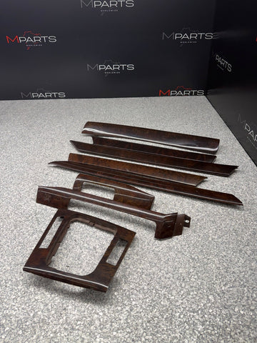 99-05 BMW E46 Sedan 8-Piece Interior Wood Trim Set Center Console OEM *Notes*