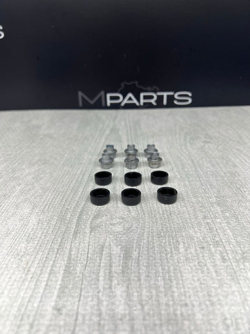 01-13 BMW E46 E90 E92 E93 M3 Shock Tower Strut Braces Bar OEM Nuts & Caps