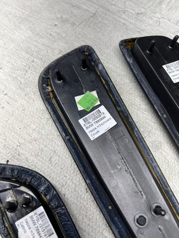 01-06 BMW E46 M3 Convertible Door Arm Rest Armrest Pads Black *2 Broken Tabs