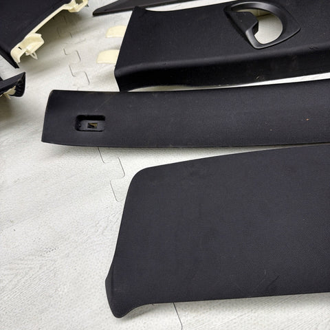 BMW E90 M3 08-11 SEDAN ABC BLACK PILLAR INTERIOR TRIM PANEL SET OEM