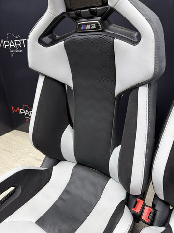 BMW 21-26 G80 M3 Front Silverstone Carbon Bucket Seats Seat Set OEM 600 Miles