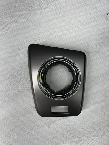 01-06 BMW E46 M3 Center Dome SMG Shift Plate Gloss Silver Painted OEM 7896461