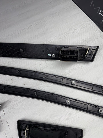 09-13 OEM BMW E92 E93 335is Dash Glacier Silver Aluminum Interior Trim Set