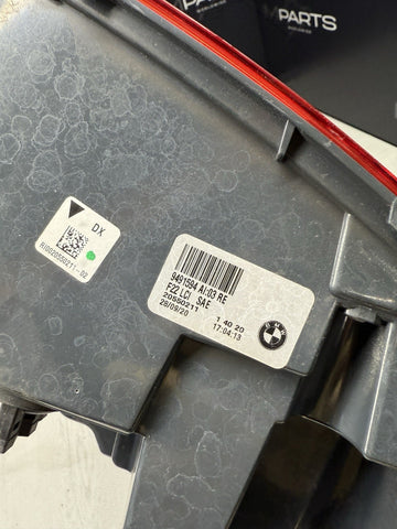 BMW F22 F87 M2 REAR RIGHT TAIL LIGHT 9491594 63219491594 ORIGINAL