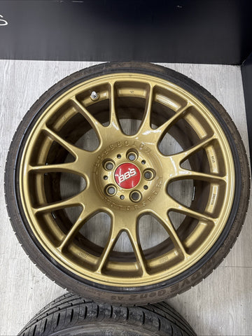 BBS CH017 19” BMW 01-06 E46 M3 Wheels Rims Staggered Set Gold