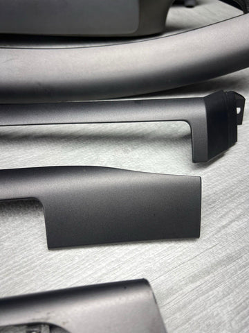 01-06 BMW E46 M3 Convertible Interior Armrests Trim Set Titan Shadow Grey + Pads